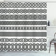 thumbnail image 1 of Ambesonne Irish Shower Curtain, Vintage Celt Ornaments, 69"Wx70"L, Black White, 1 of 3