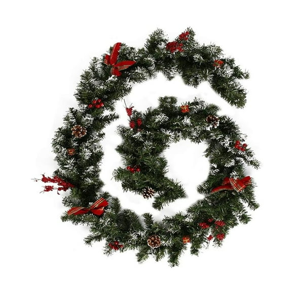 Yuarrent Mantenimiento bajo respetuoso del medio ambiente de la guirnalda artificial verde compacta y ligera del árbol de navidad del PVC Kits de decoración para fiestas con luces