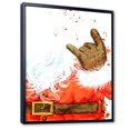 thumbnail image 2 of Designart Christmas Holiday Fancy Santa Claus VI Traditional Floating Frame Wall Art, 2 of 4