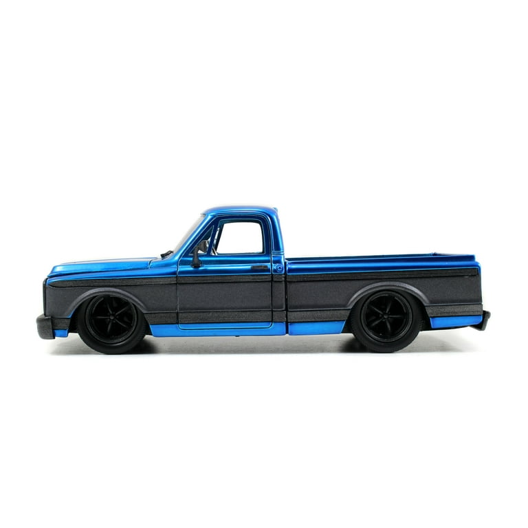 ミニカー Jada 1972 SHEVY CHEYENNE 1/24 1972 Chevrolet Cheyenne Blue/Matt Grey Pickup Truck