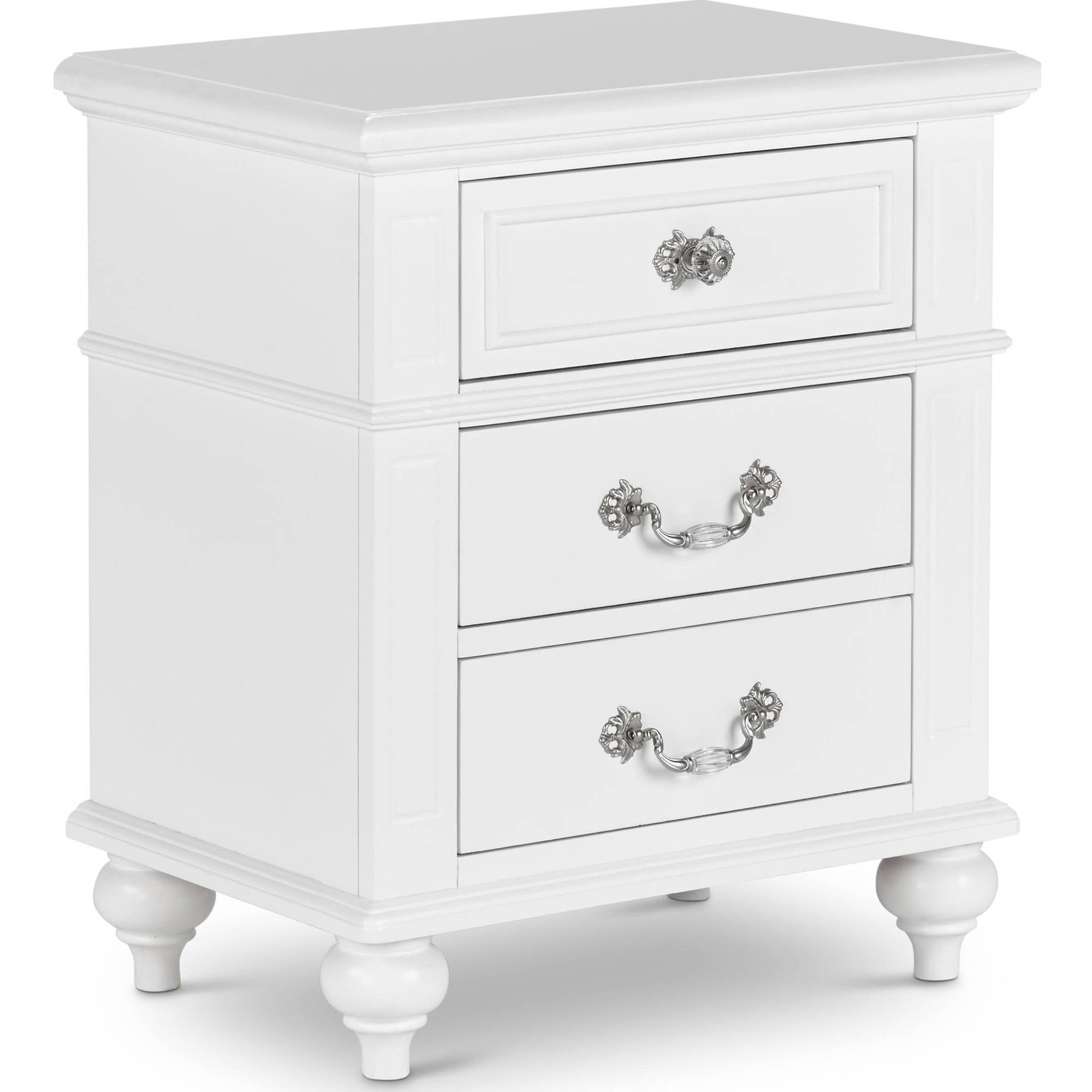 Picket House Furnishings Annie 3-Piece Kids Faux Leather/Wood Twin Bedroom Set, White