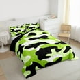 thumbnail image 3 of jejeloiu Green Black Camo Full Size Comforter Sets,Western Farmhouse Camouflage Bedding Sets For Boys Men Reversible 3 Pieces, 3 of 8