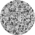 thumbnail image 1 of Ahgly Tapis Rond Lavable en Machine Intérieur Transitionnel Platine Argent Gris, 5 Pieds Rond, 1 of 7
