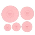 thumbnail image 2 of Silicone Lid Set, Microwave Splatter Cover, Food Suction Lid for Bowls Pots Pans with Strong Adsorption 5pcs, for Most Containers Made of Stainless Steel, Metal, Ceramic, Glass, 2 of 7