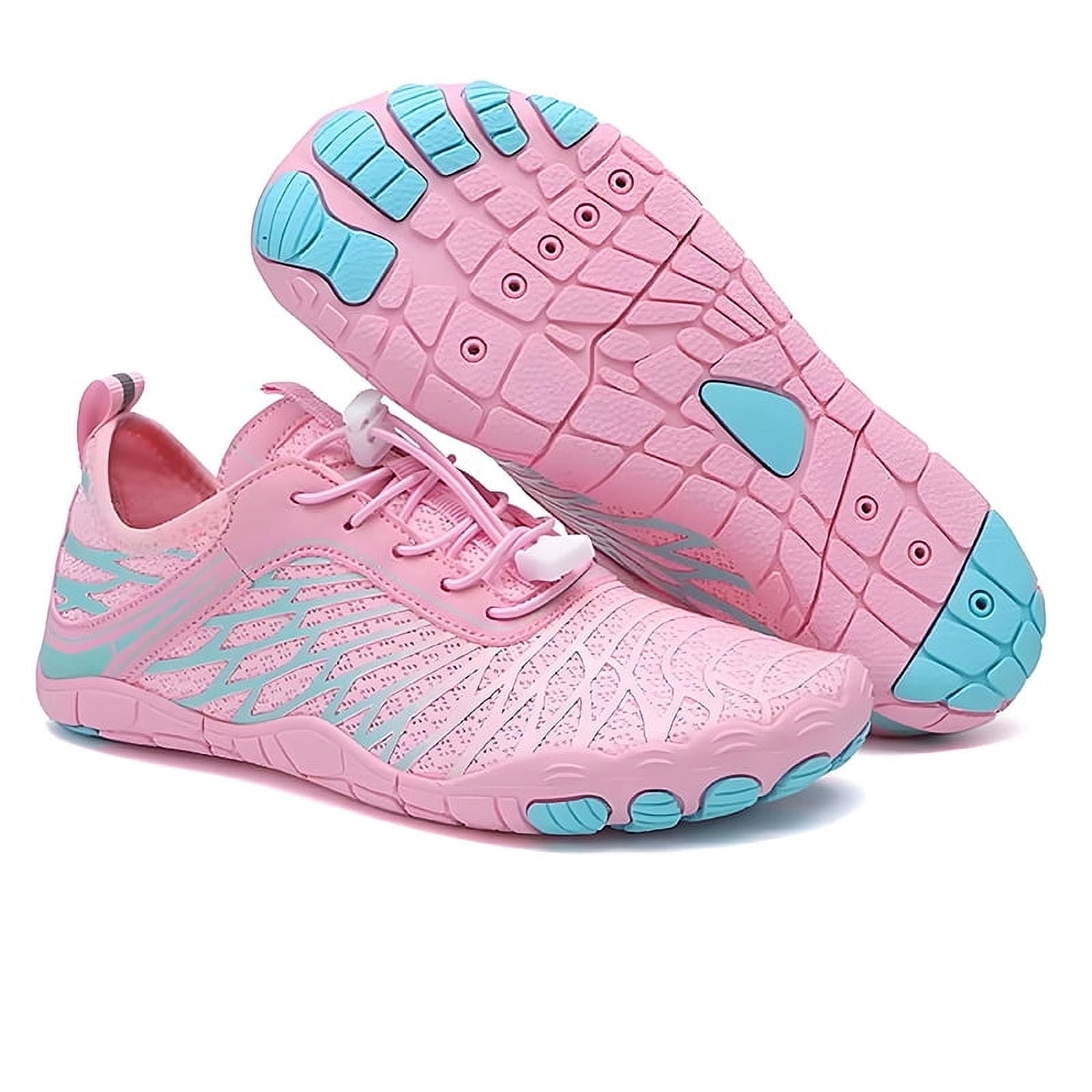 Barefoot Shoes for Women, Quick Dry Non-Slip Aqua Swim Shoes, Breathable Slip-on Beach Wide Toe Water Shoes, Lightweight Barefoot Womens for Walking, Fishing, Surfing, Yoga