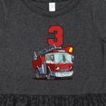 thumbnail image 4 of Inktastic 3rd Birthday Fire Truck Girls Toddler Dress, 4 of 5