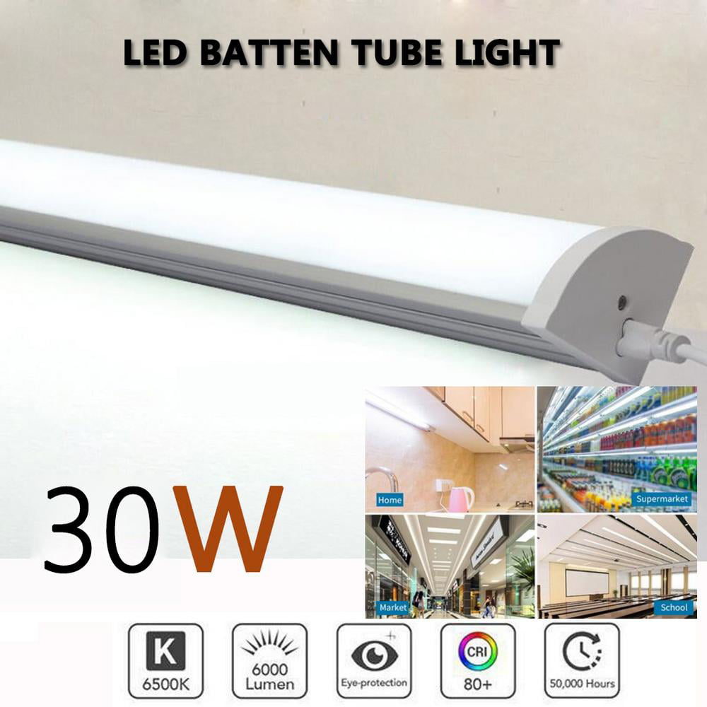 New 30W 3FT LED Batten Tube Light For Garage Workshop Ceiling Panel Light White 