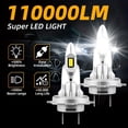 thumbnail image 2 of 2 pieces LED Headlight Bulbs 6000K Compatible with H7, H4, H11, H8, H9, 9005 HB3, 9006 HB4, Suitable for Various Car Brands Like for TOYOTA, for Honda, Chevy, And for DODGE, 2 of 9