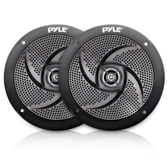 Pyle Low-Profile Waterproof Marine Speakers 240W 6.5 Inch 2 Way 1 Pair Slim Style Waterproof, Black