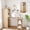 Natural Wood, variant on DRNANLIT Stretchable Desk with Storage Shelves & Wheels, Foldable Office Table for Small Apartments, White, 15.7-49.6 Inch