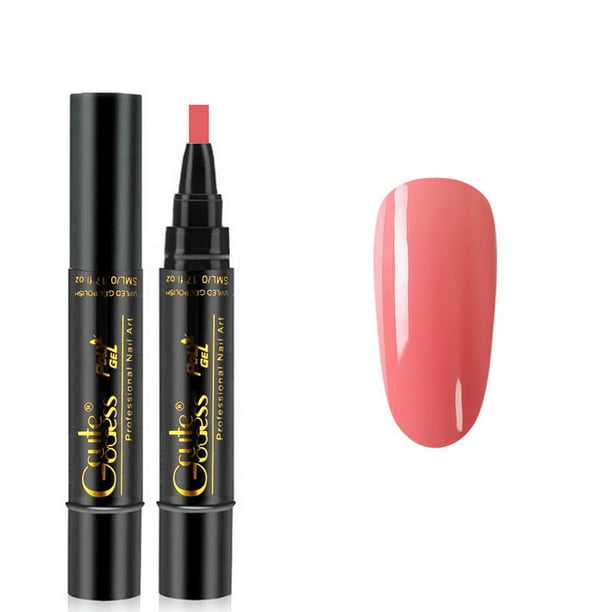 Lápiz de gel para uñas, gel para uñas en lápiz, no requiere aceite ni capa superior para niñas, para dibujo de uñas artísticas, lápiz de esmalte de 5 ml