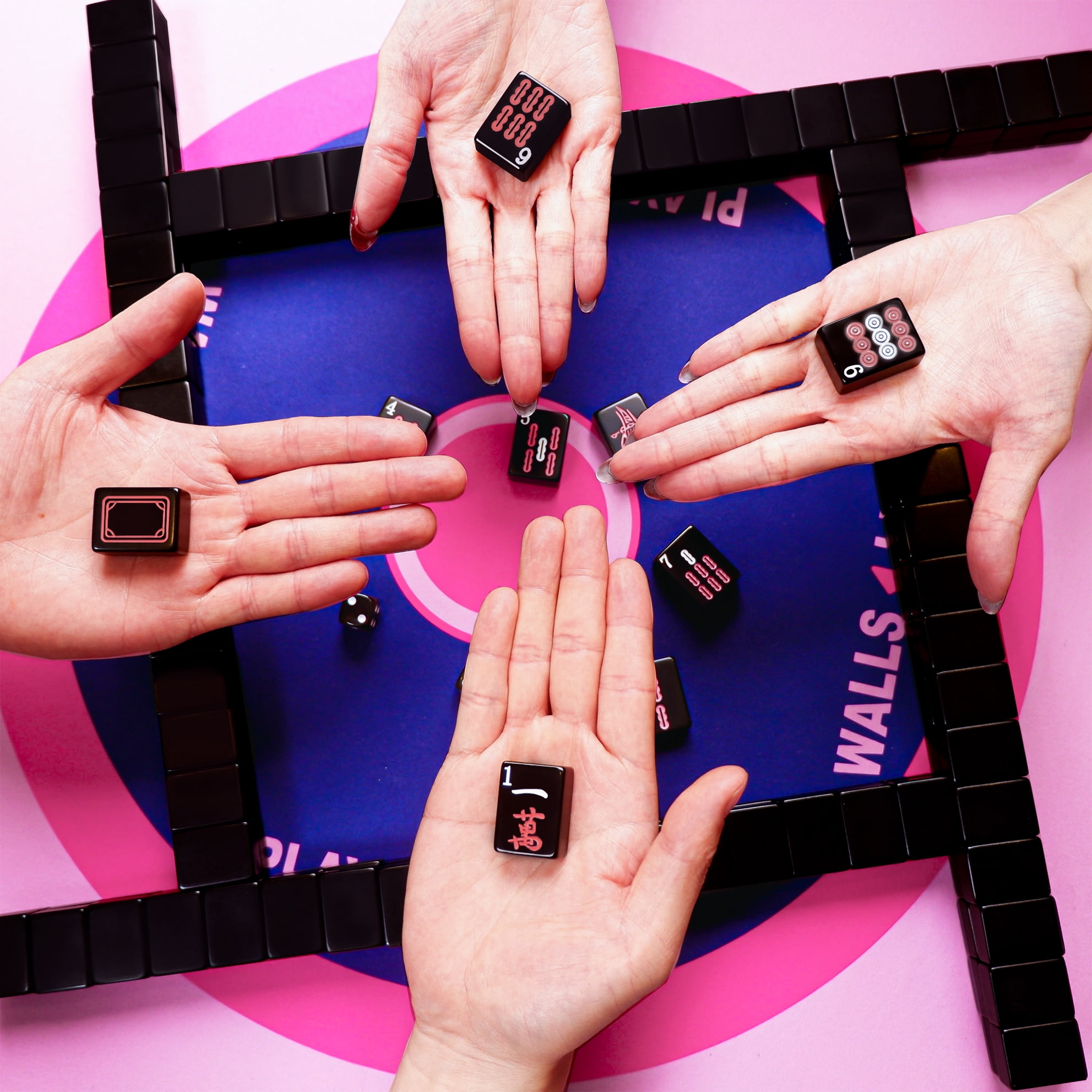 Curated for Mom: Complete American Mahjong Set with 166 Black Tiles (1.2") & Storage Case – Ideal for Game Nights