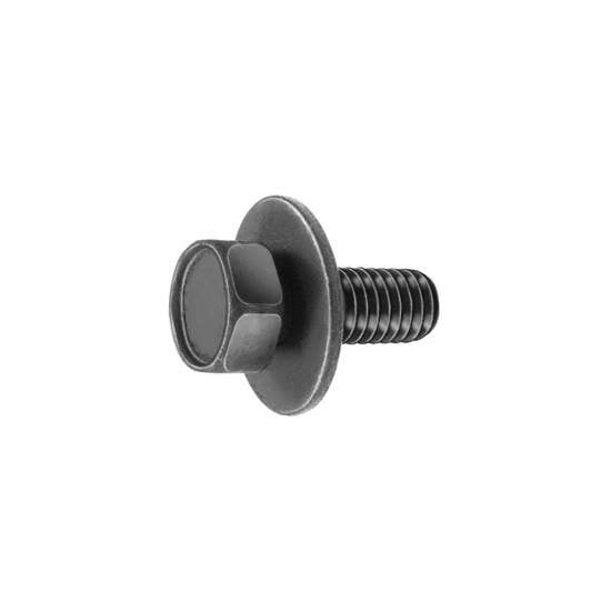 Auveco # 15791 Hex SEMS Body Bolt Black Fluorocarbon M6-1.0 X 16mm. Qty 50.