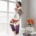thumbnail image 5 of Salouo Butterfly Over Lavender Print Women's Pajama Pants Casual Loose Sweatpants PJs Flowy Pants Drawstring Palazzo for Women Wide Leg Pants Lounge Pajama -Small, 5 of 8