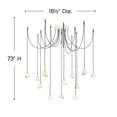 thumbnail image 4 of 12 Light Large Multi-Tier Chandelier In Modern-Glam Style 18.5 Inches Wide By 73 Inches High-Shell Black Finish Hinkley Lighting 35908Shb, 4 of 5