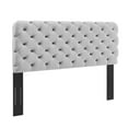 thumbnail image 2 of Modway Lizzy Tufted King/California King Performance Velvet Headboard in Light Gray, 2 of 7