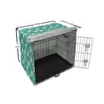 thumbnail image 6 of Easter Bunny Dog Crate Cover, Continuous Rabbit Pattern Small Trees Flowers, Easy to Use Pet Kennel Cover Small Dogs Puppies Kittens, 7 Sizes, Dark Seafoam Dark Indigo, by Ambesonne, 6 of 6
