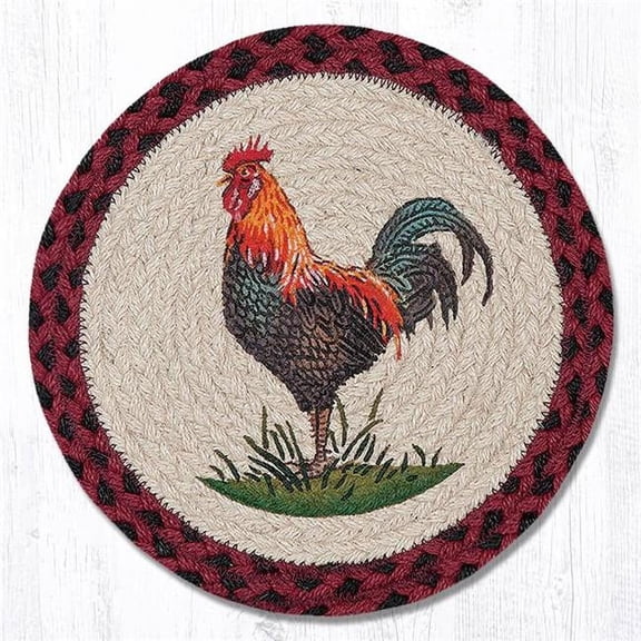 Capitol Importing 80-471RR 10 x 10 in. Rustic Rooster Printed Round Swatch