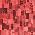 thumbnail image 1 of Ahgly Company Machine Washable Indoor Square Abstract Red Modern Area Rugs, 5' Square, 1 of 4