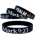 thumbnail image 2 of Bible Verse Bracelets, Charm Silicone Bracelet Wristbands Religious Inspirational Christian Gifts Rubber Scripture Bracelet for Men Women, 2 of 5