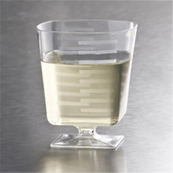 Squares pedestal Wine Glass 5.5 oz - Clear