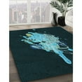 thumbnail image 3 of Ahgly Company Machine Washable Indoor Rectangle Transitional Dark Cyan Green Area Rugs, 8' x 12', 3 of 7