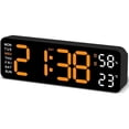 thumbnail image 1 of Reloj Digital LED de 9", Temperatura, Humedad, Silencioso, Pantalla de Semana, para Recámara U Oficina, 1 of 6