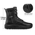 thumbnail image 7 of Soulsfeng Men's Women's Tactical Boots Lightweight Side Zipper Outdoors Combat Hiking Desert Military Boots Black Size 42, 7 of 7