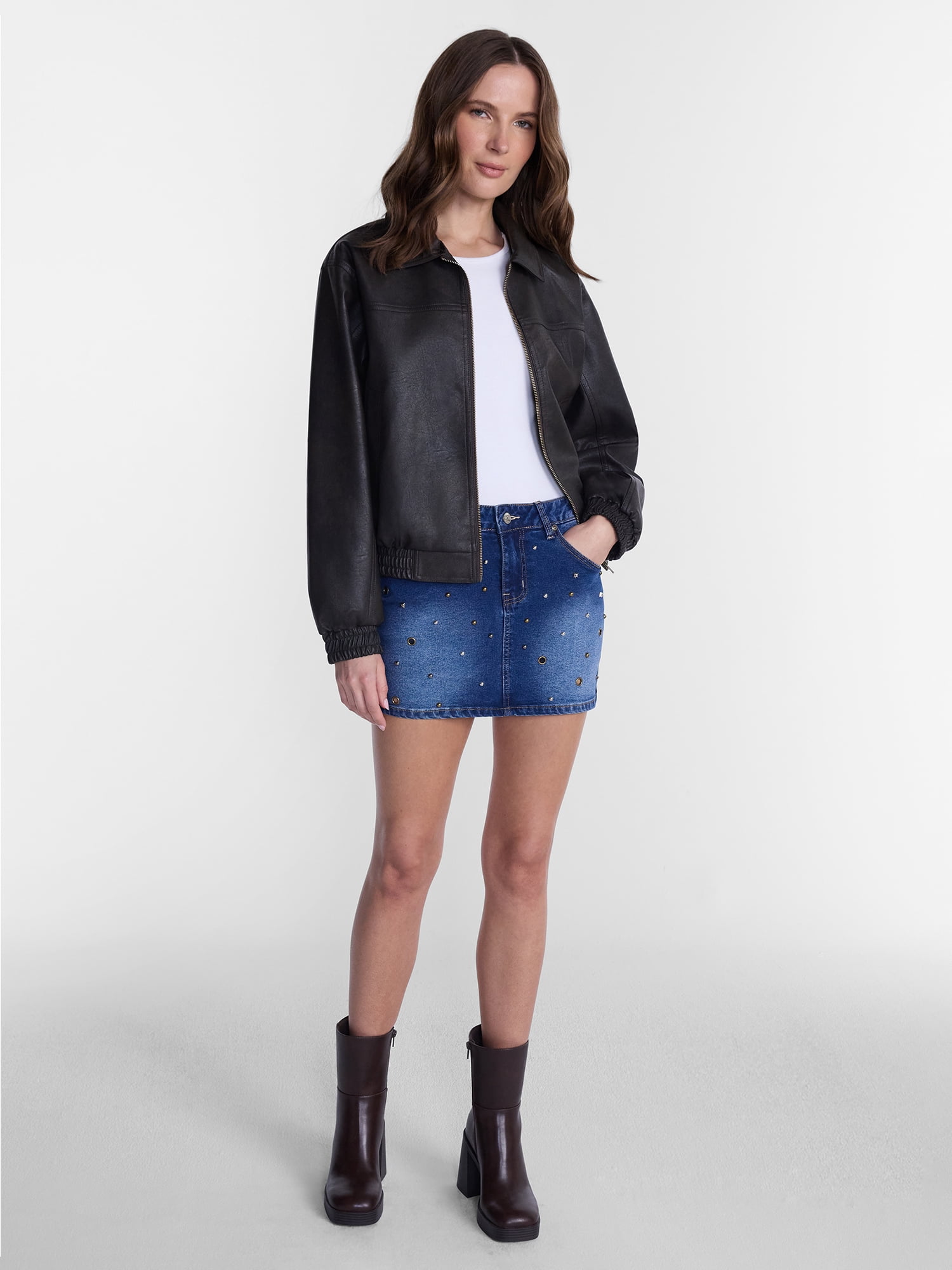 Madden NYC Women’s Grommet Mini Skort, Sizes XXS-XXL