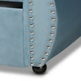 thumbnail image 5 of Baxton Studio Abbie Light Blue Velvet Upholstered and Crystal Tufted Queen Daybed with Trundle, 5 of 13