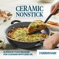 thumbnail image 5 of Farberware Easy Clean Pro 12.5 Inch Ceramic Nonstick Frying Pan / Skillet with Helper Handle, Dishwasher Safe, Black, 5 of 11