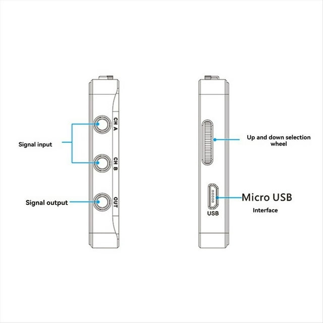 Osciloscopio Digital DS212 de 2 Canales y Frecuencia de Muestreo Máxima de 10 /S. Mini Osciloscopio Portátil Inteligente para Reparación de Automóviles.