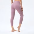 thumbnail image 1 of Pantalones de yoga sin vergüenza para niños, de cintura alta, ajustados, sin costuras, con bolsillo, para levantar la cadera, ropa exterior deportiva, pantalones cortos de fitness, 1 of 4
