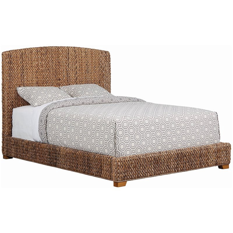 Platform Bed, California King, Natural/Cocoa Brown