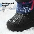 thumbnail image 4 of Dream Pairs Big Kid Kamick Navy Fuchsia Mid Calf Waterproof Winter Snow Boots Size 5 M US Big Kid, 4 of 6