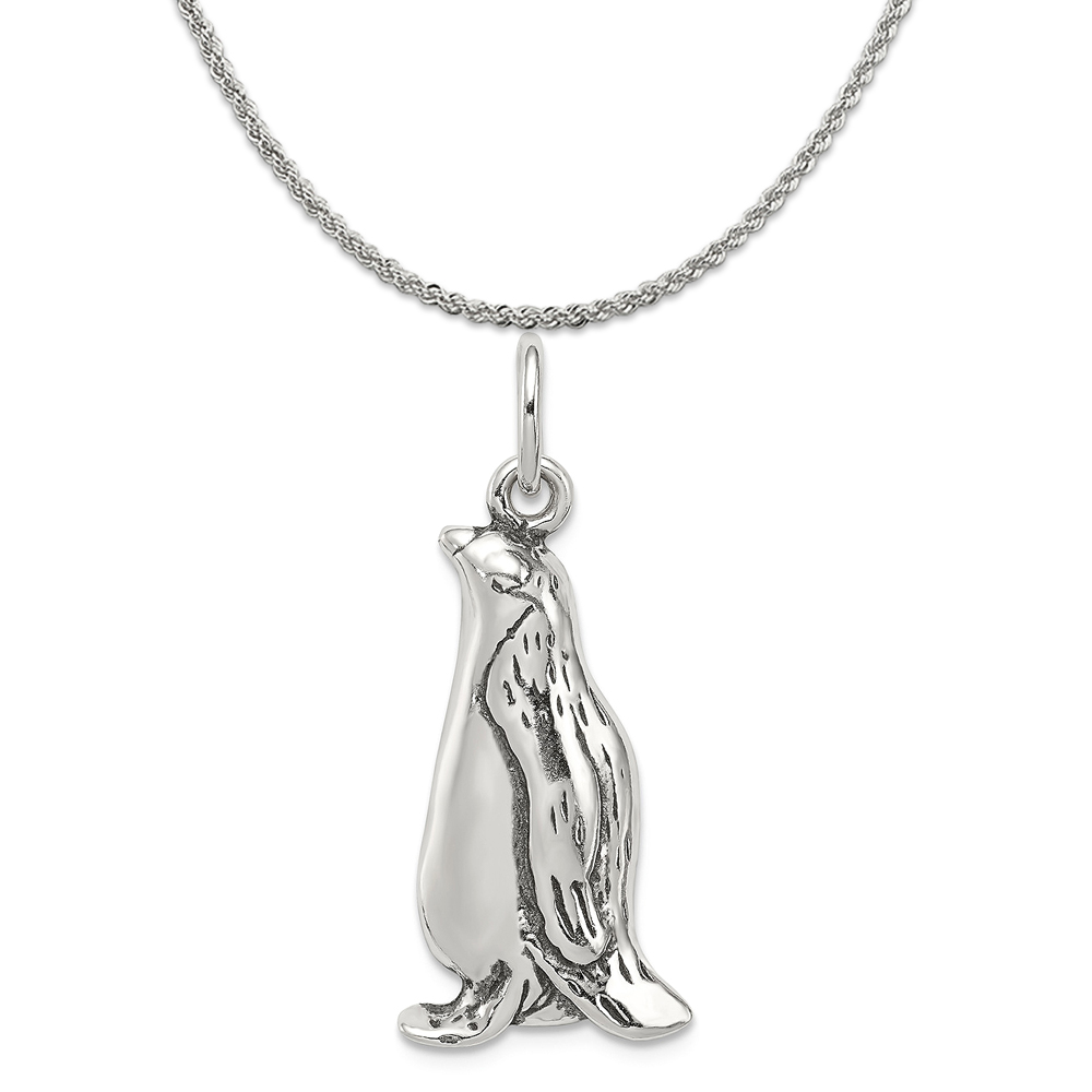 Sterling Silver Rope Chain Necklace 18 