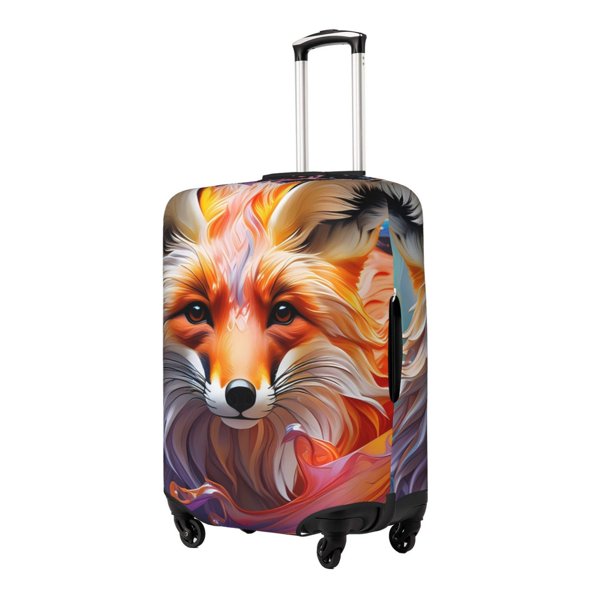 Fotbe Color Splash Fox Portrait Funda Protectora para Equipaje, Antirrayones y Resistente a la Suciedad, Compatible con Maletas de 18 a 32 Pulgadas-Small