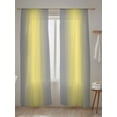 thumbnail image 2 of Sheer Curtains 2 Panels Set, Yellow Grey Gradient Ombre Window Sheer Curtains for Living Room/Bedroom, Light Filtering Rod Pocket Voile Drapes, 52" W x 84" L, 2 of 7