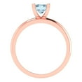 thumbnail image 4 of Solitaire Engagement Ring for Women - 1ct Natural Swiss Blue Topaz in 14K Rose Gold Promise Ring, 4 of 6