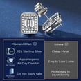 thumbnail image 6 of MomentWish Moissanite Stud Earrings for Women 925 Sterling Silver Earrings for Mom Wife Valentine Mother's Day Gift, 6 of 10