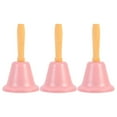 thumbnail image 1 of OULII 3Pcs Hand Bell Decorative Pink For Restaurant Pet Training, 1 of 7