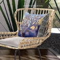 thumbnail image 3 of Amrita Sen Designs CAPL771FSDS-BL-18x18 18 x 18 in. Tree Oil Duo Suede Blown & Closed Pillow - Brown, Green & Yellow, 3 of 5