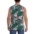 thumbnail image 4 of Kdxio Tropical Leaves for Men's Muscle T-shirt,Sleeveless for Workout Running Athletic Gym Lounge Casual, 4 of 7