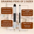 thumbnail image 2 of 4pcs Artist Blending Sponge Pen, 2 Sizes Double-Headed Blending Pen Sketch Rubbing Sponge Pastel Blending Stump Pencil, 2 of 5