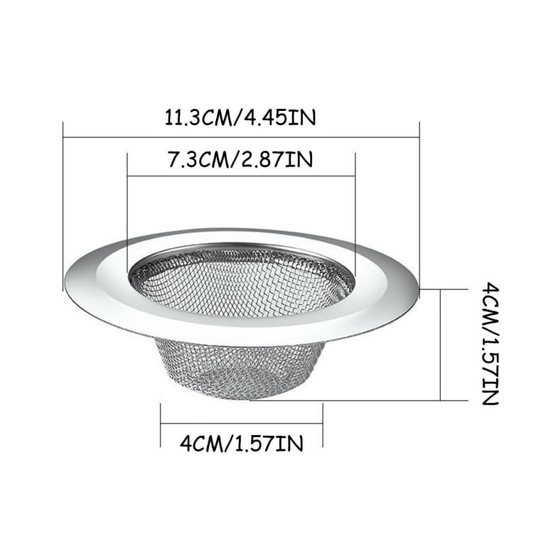 Realhomelove 4 Pcs Kitchen Sink Strainer Stainless Steel, Kitchen Sink Drain StrainerSink Strainers with Large Wide Rim 3 inch Diameter for Kitchen