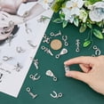 thumbnail image 3 of 1box 10 sets 50pcs Teachers' Day Charm Large Hole Dnagle Charm Notebook Glasses Book Antique Silver for Thanksgiving Day Teachers' Day Gift Hole: 4mm, 3 of 9