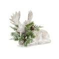 thumbnail image 3 of Melrose International White Washed Moose Figurine with Pine Wreath Accent (Set of 2), 3 of 3