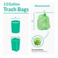 thumbnail image 3 of Bolsas de basura Reli. Biodegradables, 13 galones, 100 unidades, color verde, 3 of 7