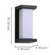 thumbnail image 5 of Fiudx Aplique de Pared para Exterior, Luz Led para Porche, Luminaria de Aluminio Resistente Al Agua Ip65, Regulable con Sensor de Movimiento, Ahorro de Energía, Diseño Moderno En Negro, para Uso En E, 5 of 6