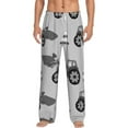 thumbnail image 2 of Lsque Gray Tractor Print Men's Pajama Pants, Lounge Pant - Comfortable Home Wear,Elastic Waistband, Stylish Design-Small, 2 of 9